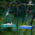 Kingsyard Platform Bird Feeder for Outdoors, Plateau d'alimentation suspendu en polyLumber recyclé, étanche, 11x11 Tray, tient jusqu'à 3 lbs Graines ou vers de repas, Facile à nettoyer & Recharge verte