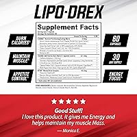 Vista 3 de iSatori Lipo-Drex Fórmula termogénica para pérdida de grasa, pérdida de peso de acción rápida, supresor del apetito (60 cápsulas), quemador de grasa