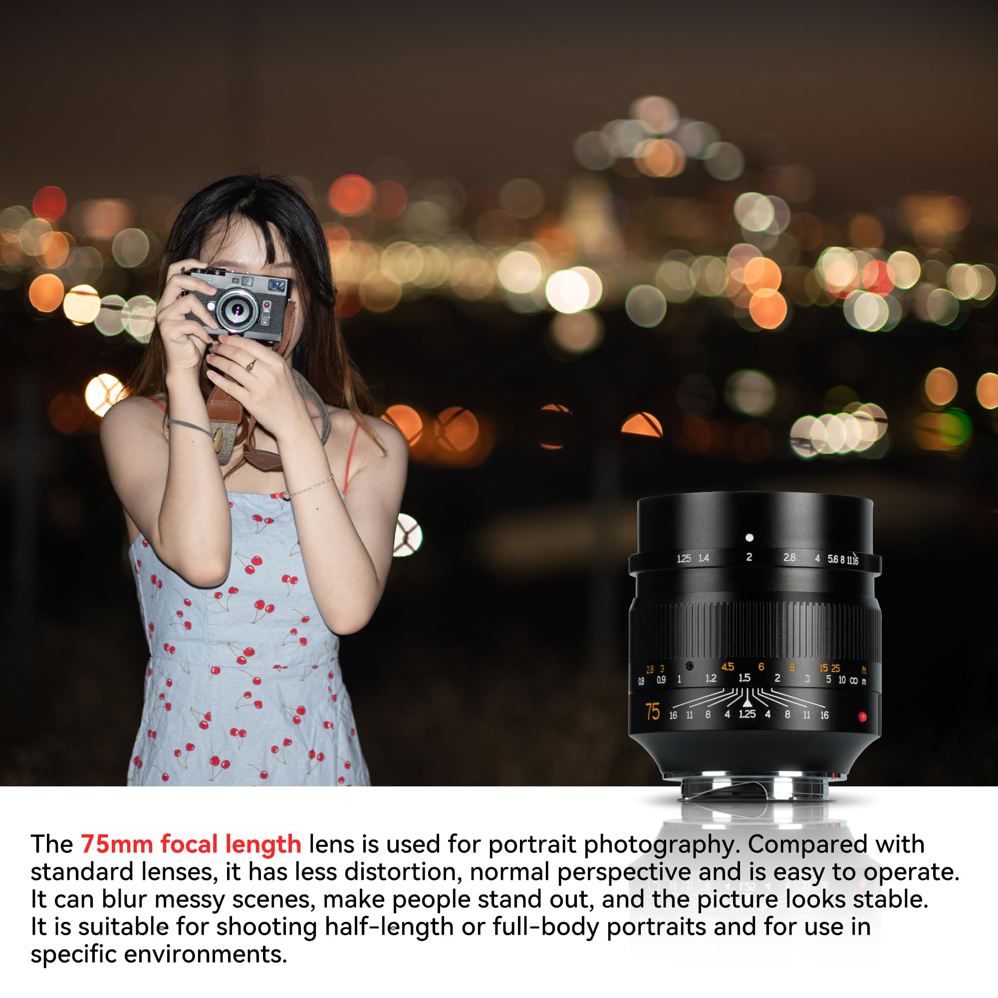 Amazon.com : 7artisans 75mm F1.25 Manual Focus Prime Lens