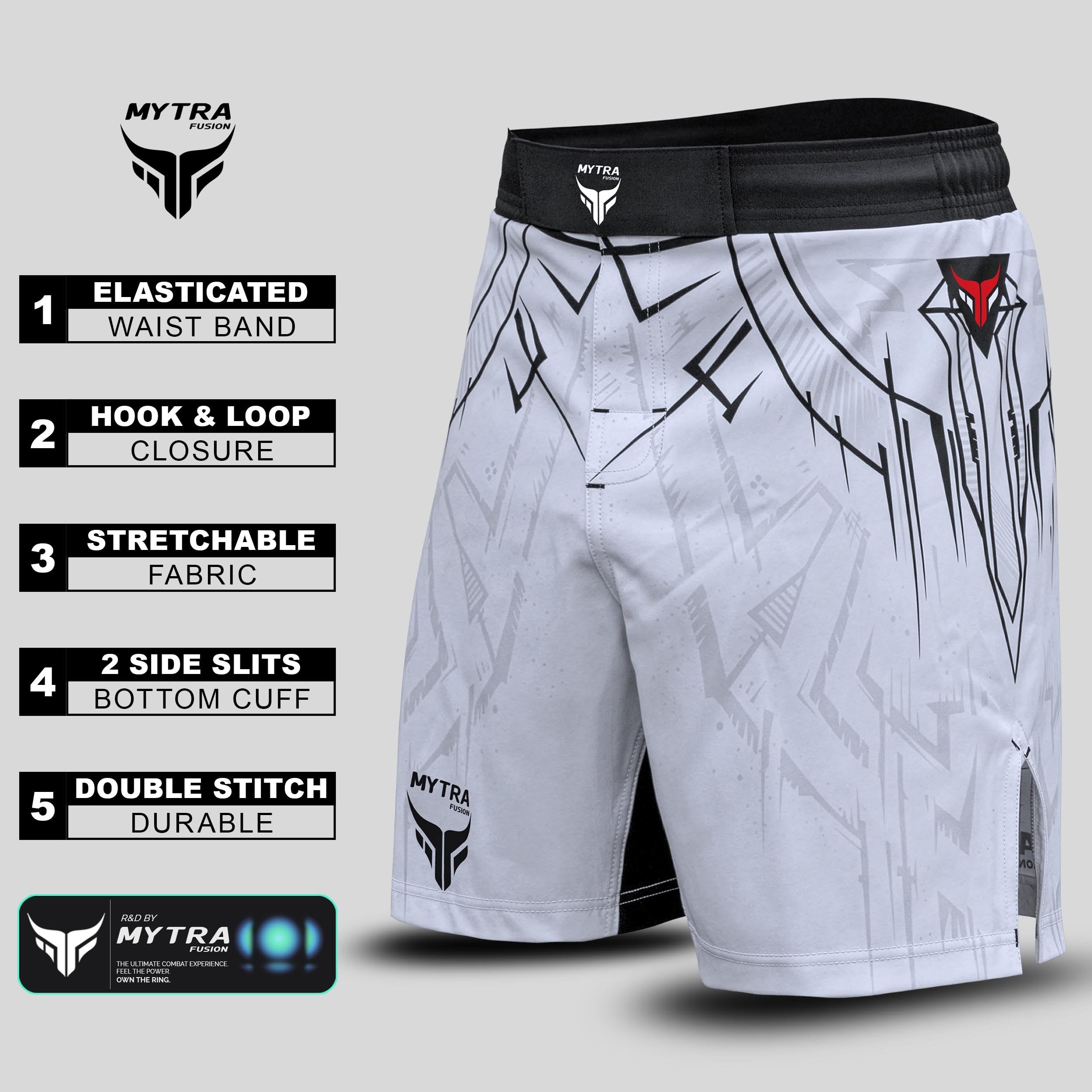 Mytra Fusion MMA Shorts Uomo Pantaloncini Cage Fighting per Bodybuilding, Allenamento Kickboxing Grappling Sport da Combattimento Muay Thai e Arti Marziali