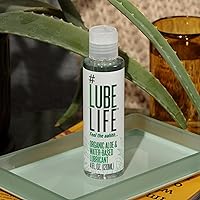 Vista 7 de LubeLife Lubricante orgánico a base de aloe y agua, lubricante personal para mujeres, hombres y parejas, compatible con juguetes y condones