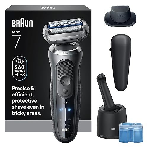 Braun Afeitadora eléctrica para hombres, Series 7 7171cc, afeitado en húmedo y seco, modos de afeitado turbo y suave, afeitadora de papel de
