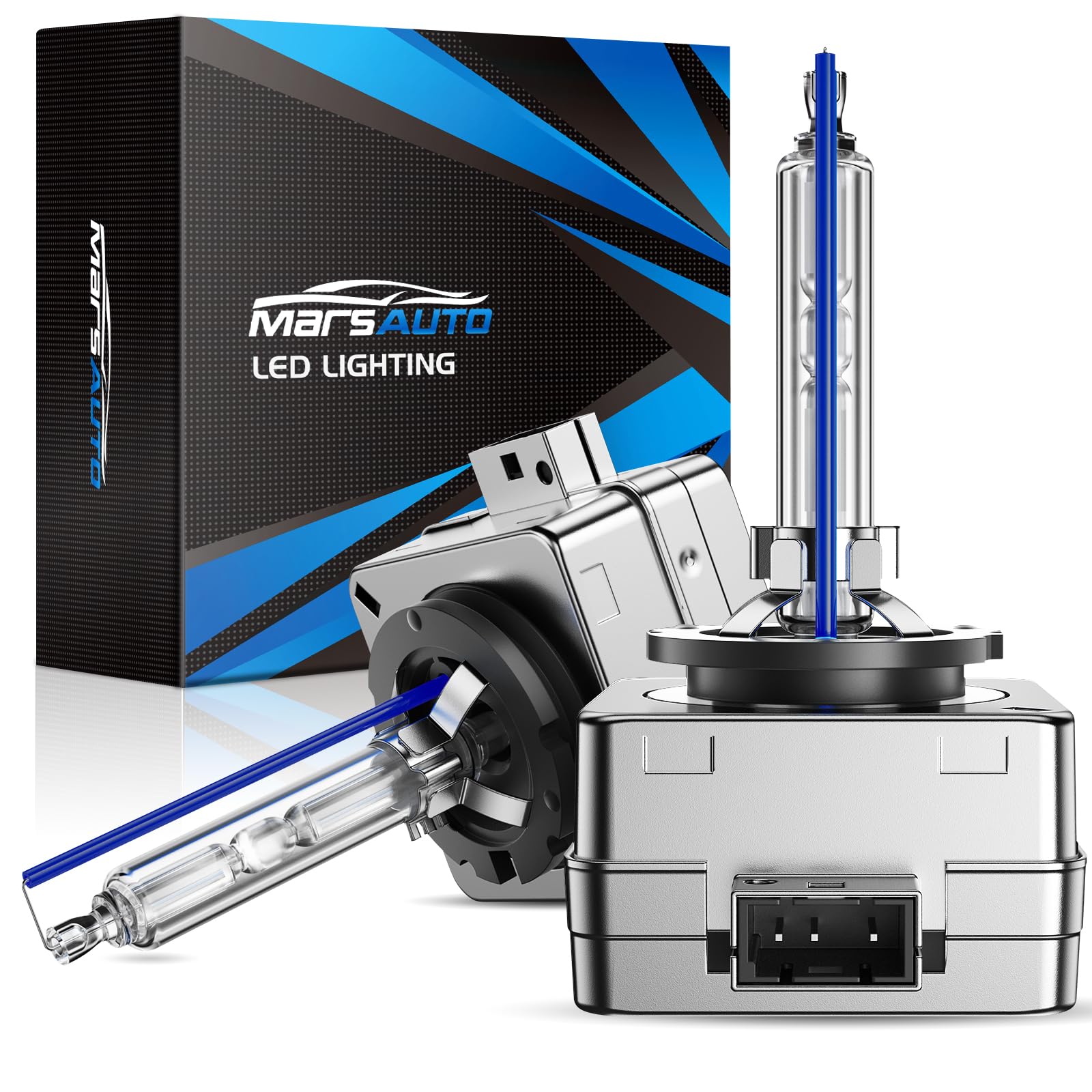 Marsauto D3S HID Bulbs, 66340 42403 42302 35W Xenon Bulb, D3S 8000K White Blue, Up to 500% Brightness, Pack of 2