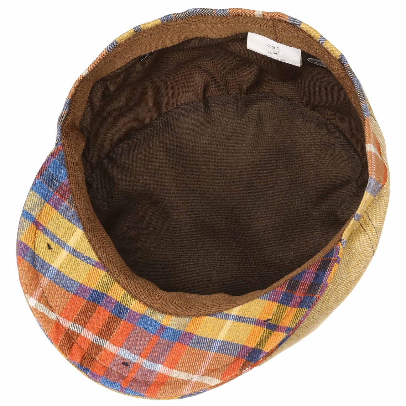 LIERYS City Bic Coppola Stile Wide Fit Berretto Piatto Lino Unicolore Fatto in Italia Unisex Primavera Estate