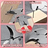 Vista 2 de SPEEDWOX Herramienta multi 9.5 pulgadas Alicates de esgrima con cortador de valla de martillo extractor de clavos Alicates de cabeza de martillo