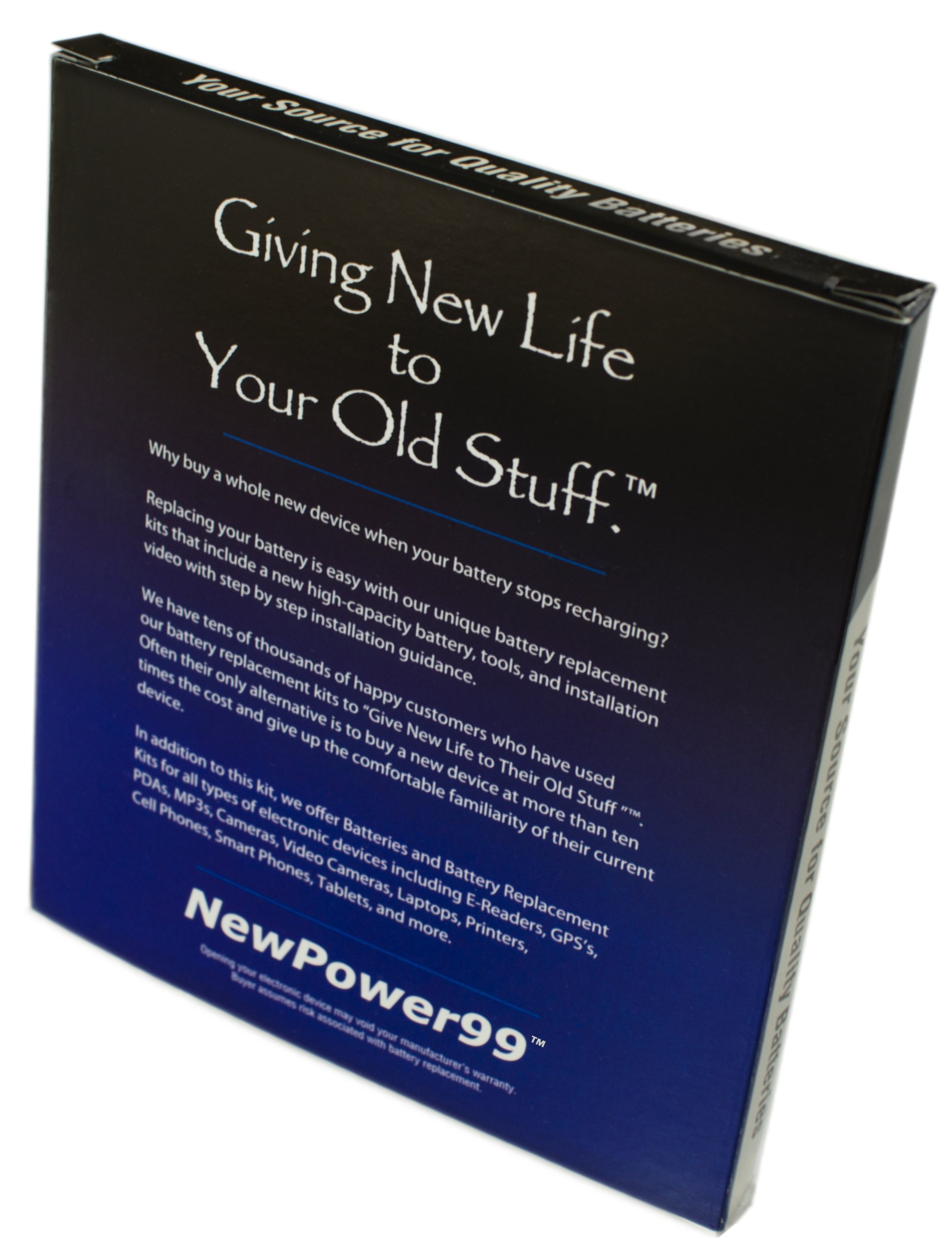 NP99sp NewPower99 Battery Replacement Kit for Garmin Dezl 780, 780LMT-S, 780 LMT-D with Tools, How-to Video, Long Life Battery