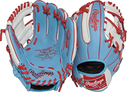 Vista 18 de Rawlings Guante de béisbol juvenil Select PRO LITE Modelos Pro Player Tamaños 10.5 a 12.25 pulgadas Múltiples estilos