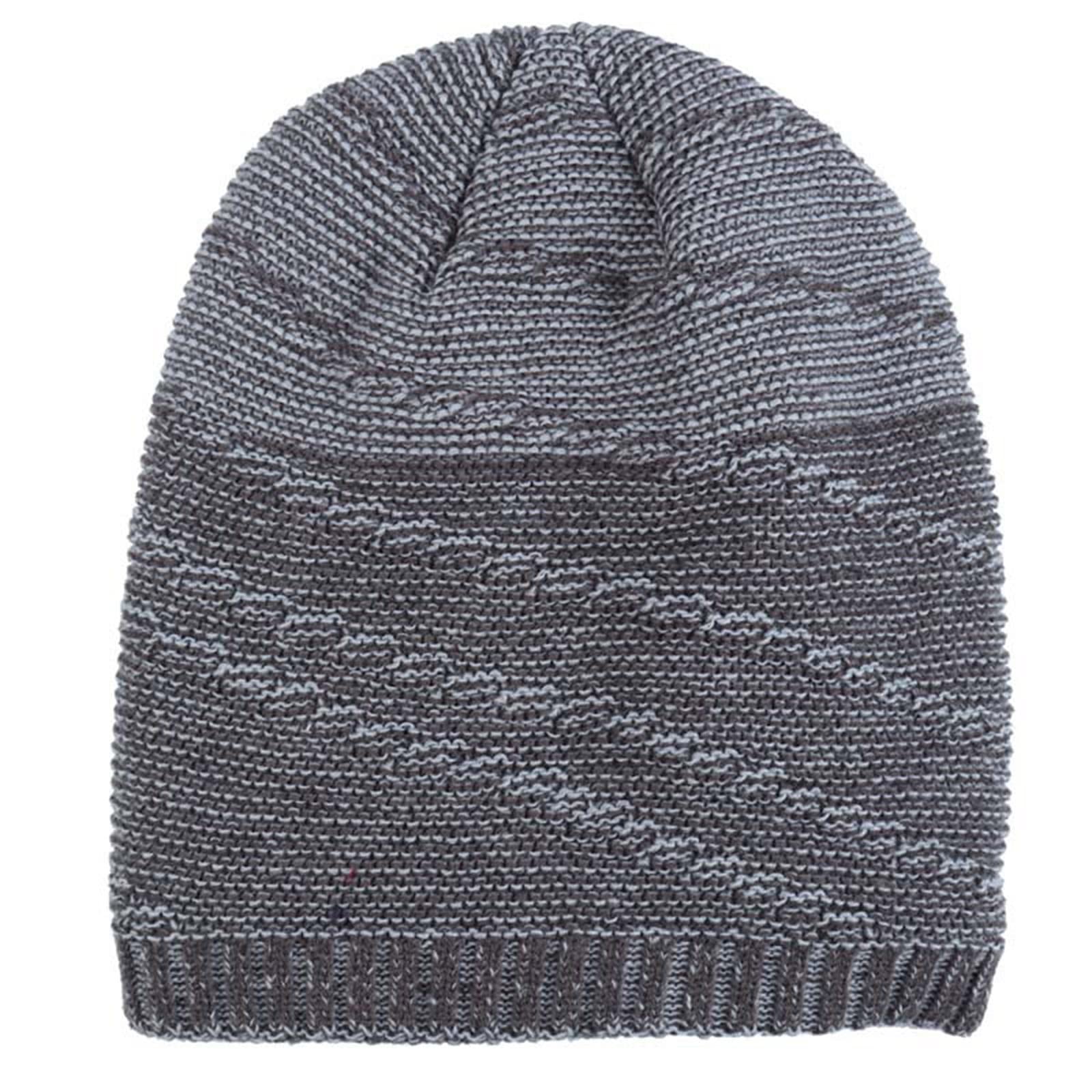 Beanie czapka męska, damska czapka z podszewką z polaru, zimowa, ciepła czapka z dzianiny, miękka czapka z dżerseju, czapka beanie, dzianina, czapka do biegania, na kemping, prezent dla kobiet i mężczyzn, szary, jeden rozmiar
