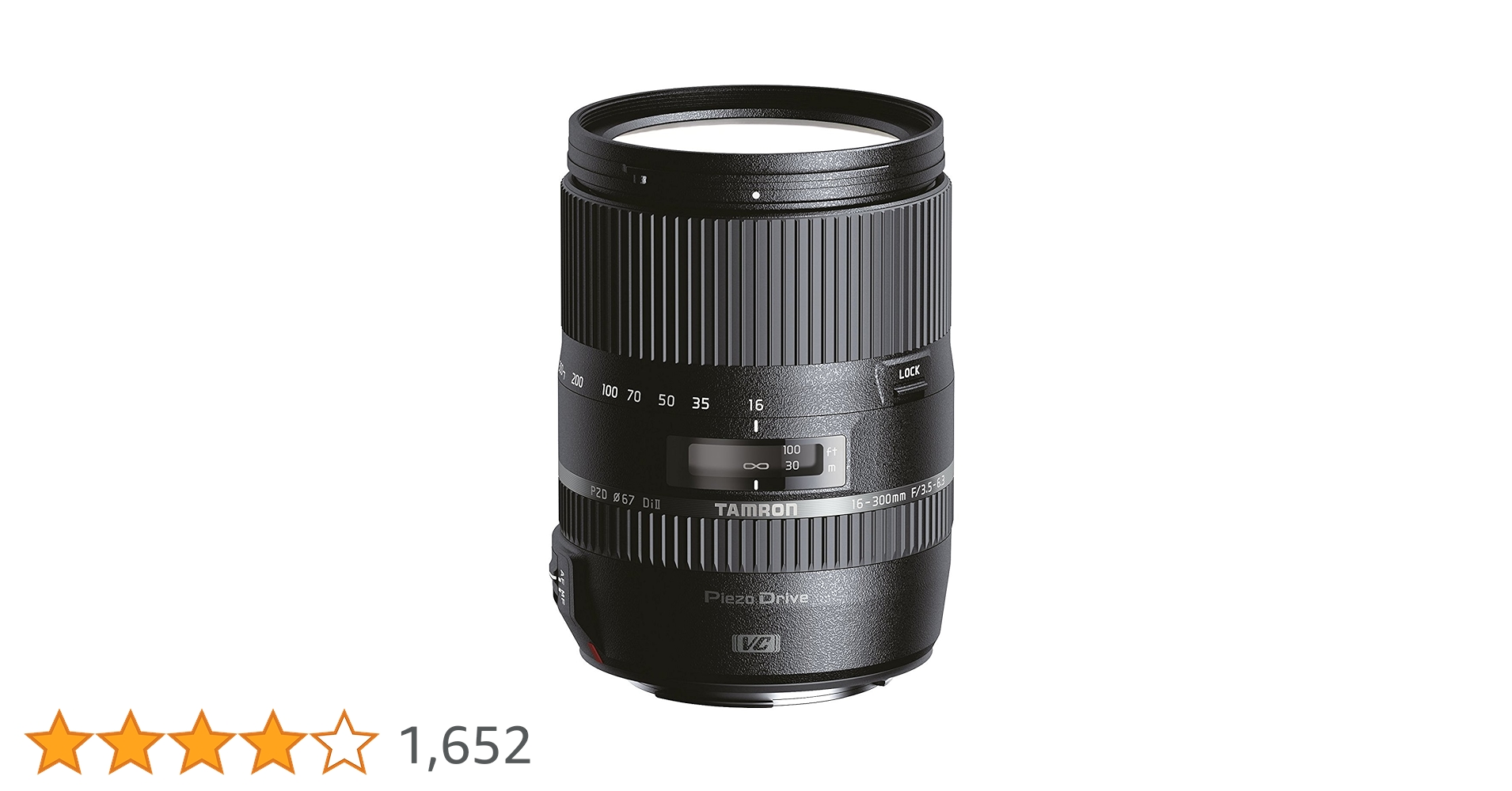 TAMRON - 16-300 mm F/3.5-6.3 Di II VC PZD Canon EF-S - Black