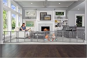 Regalo Easy Open 192-Inch Super Wide Adjustable Baby Gate and Play Yard,...