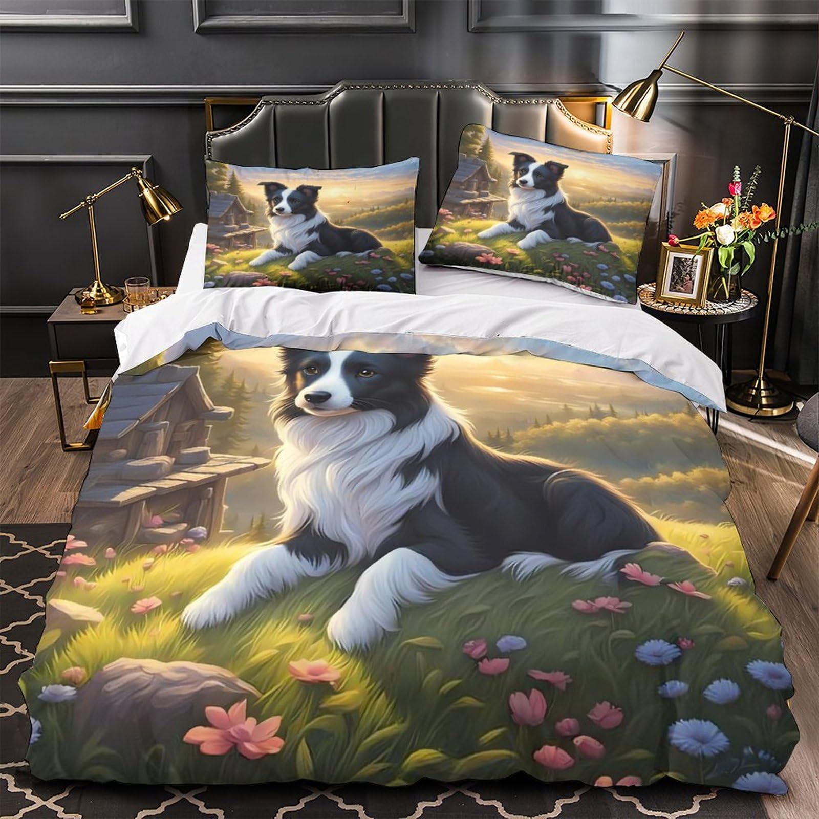 Housse de couette bohème Super King 260x220cm en microfibre ultra douce pour lit double