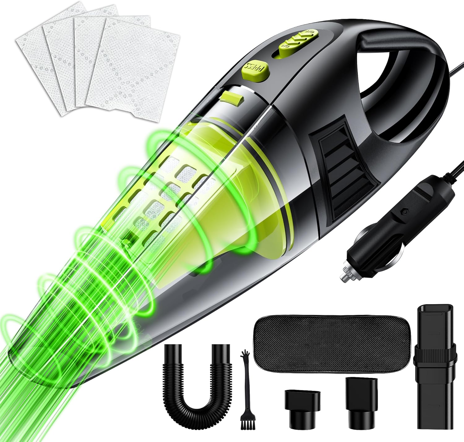 New Version Car Vacuum, Portable Car Vacuum Cleaner with Powerful Suction, DC 12V Power 16.4Ft Cord Wired Vacuum Cleaner, Essential Accessories for Men/Women New Version Car Vacuum, Portable Car Vacuum Cleaner with Powerful Suction, DC 12V Power 16.4Ft Cord Wired Vacuum Cleaner, Essential Accessories for Men/Women