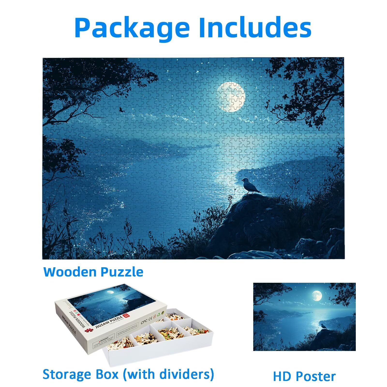 Puzzle 4000 Piezas, Puzzle Océano con Caja para Adultos, DIY Paisaje Rompecabezas Madera para Adultos, 4000 Piezas Rompecabezas Desafiante, para Decoracion Hogar, Regalo Mujer, Regalo Hombres, -1704