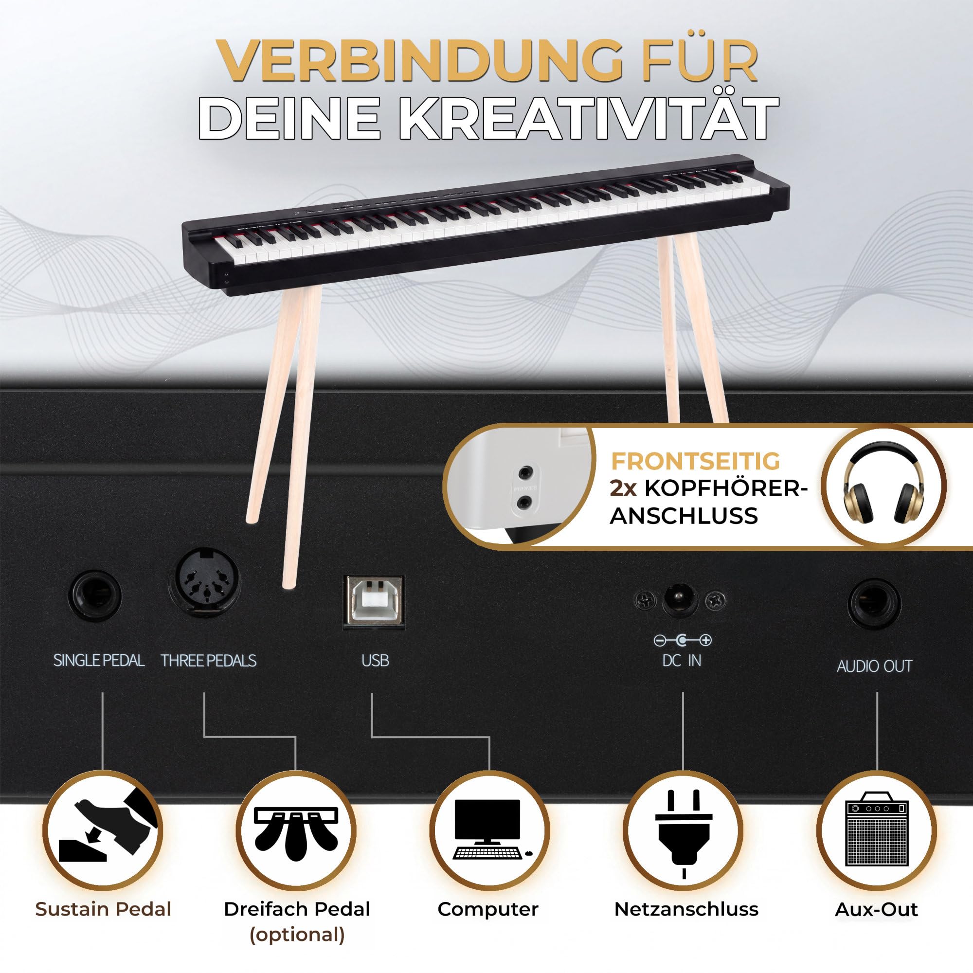 Classic Cantabile SP-316 Stage Piano Schwarz, DAAS-Sampling-Technologie