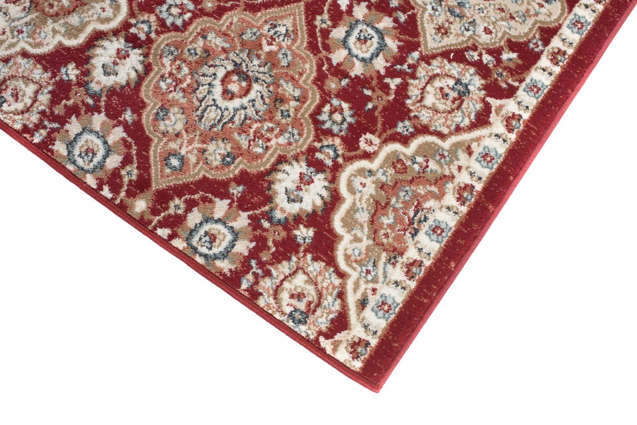 Carpeto Tapis de Couloir Couloir 80x125cm Rouge Classique Traditionnel Doux
