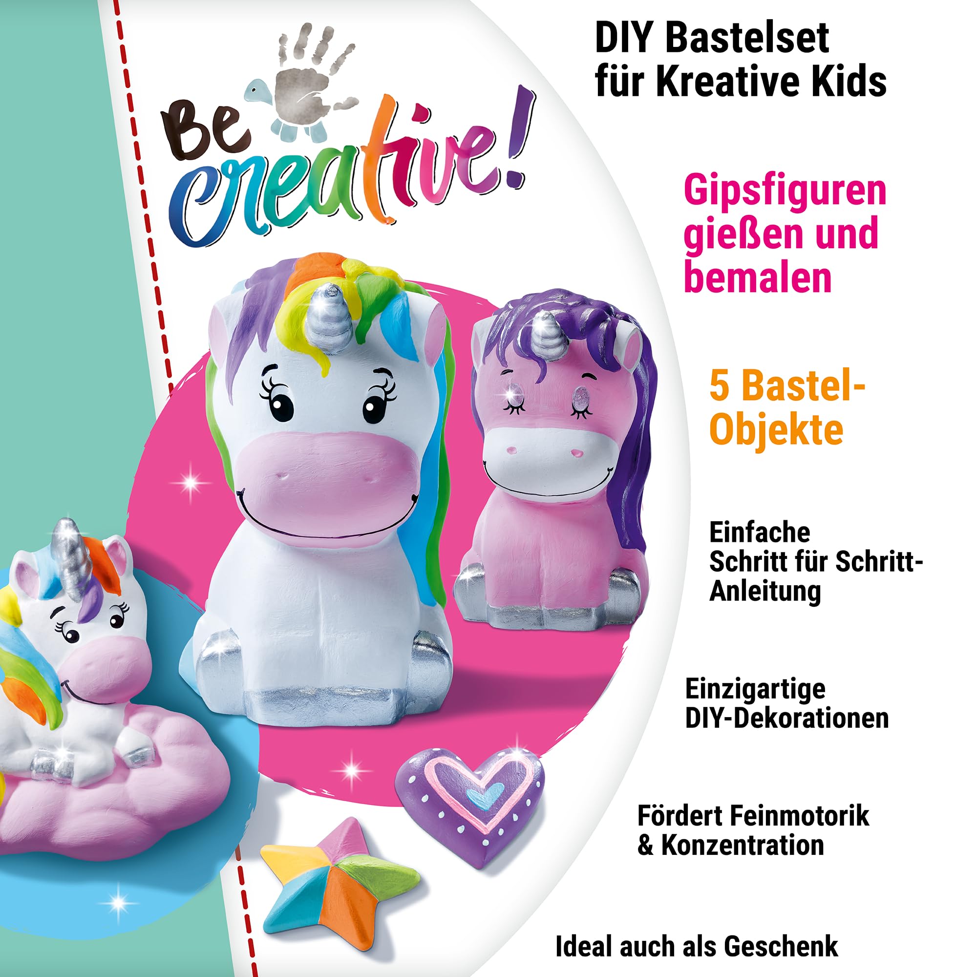 Einhorn Gipsfiguren Bastelset Für Kinder - Kreativset Zum Bemalen