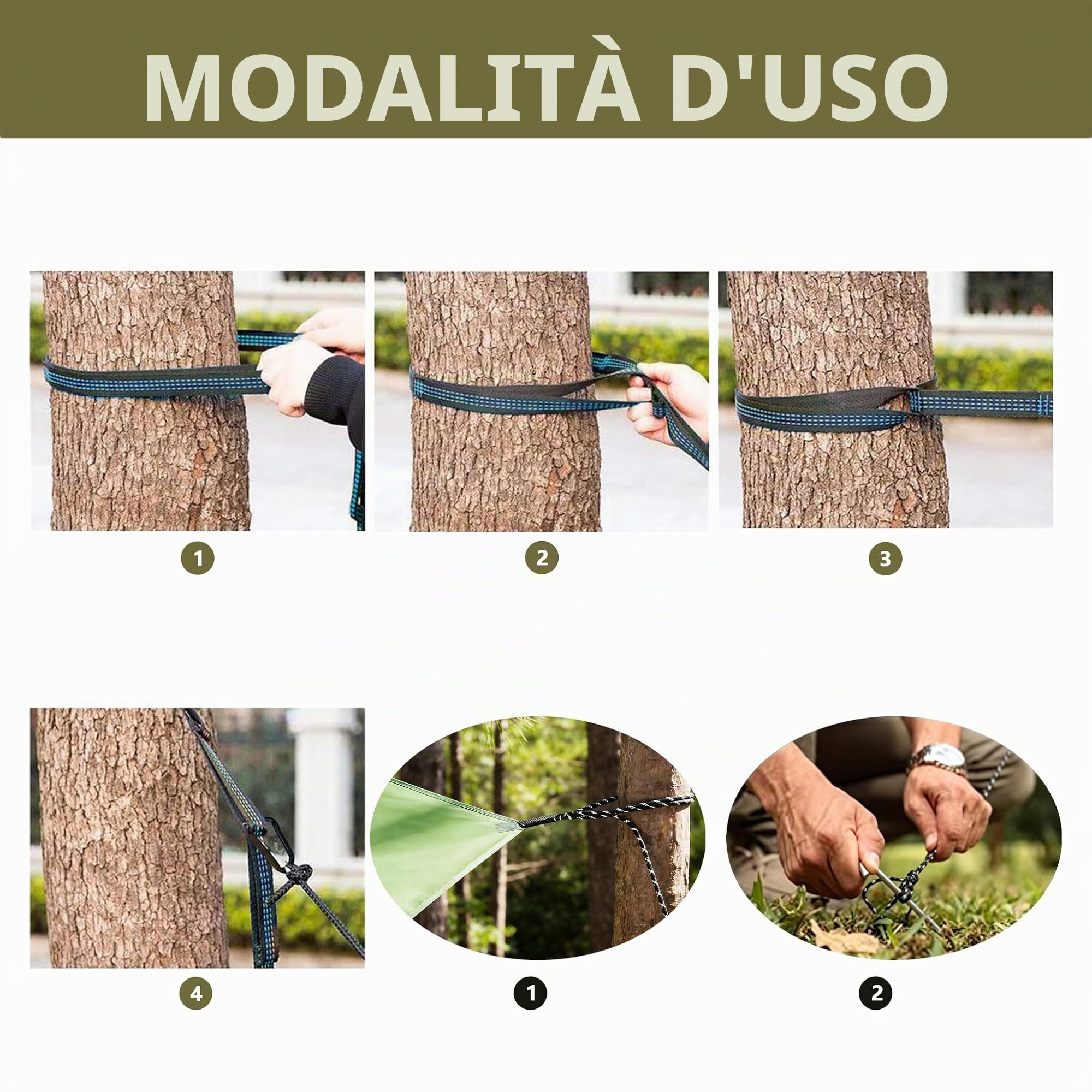 Amaca da Giardino Campeggio Leggera, Amaca da Esterno con Zanzariera e Tenda Parasole, 290x140cm 210T Doppi Strati Nylon Paracadute Amaca Sospesa per Viaggio Escursionismo