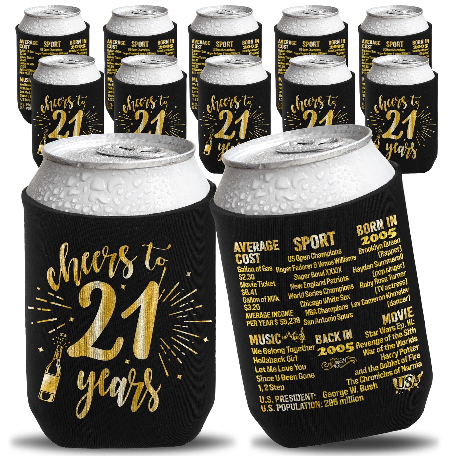 Henghere 2005 Beverage Can Cooler Sleeves