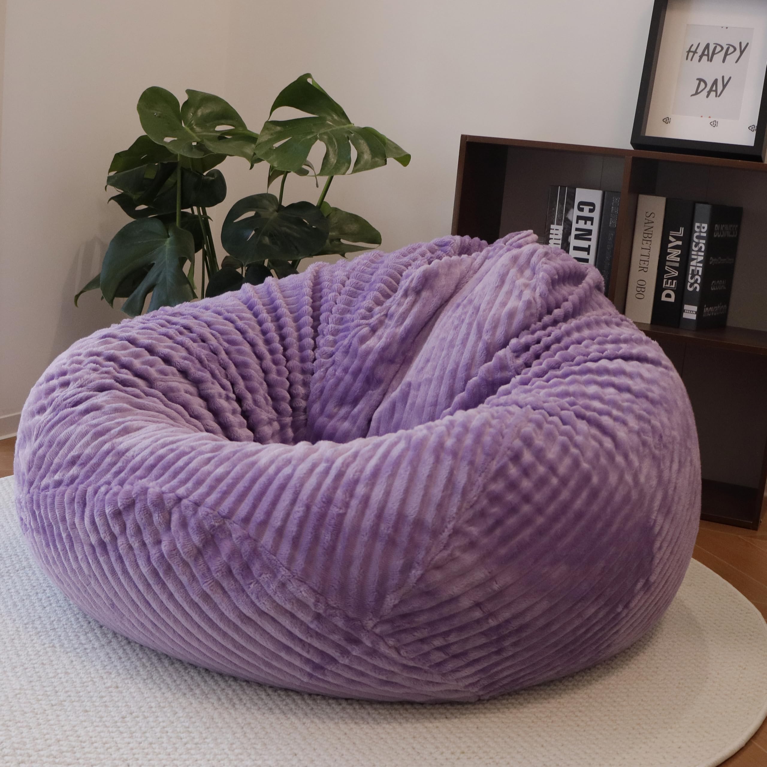 lygooh No filler Plush Bean Bag Cover Large Stuffed Animal Storage Bean Bag Covers Washable Stuffable Bean Bag Cover for Adult sKids — image 1