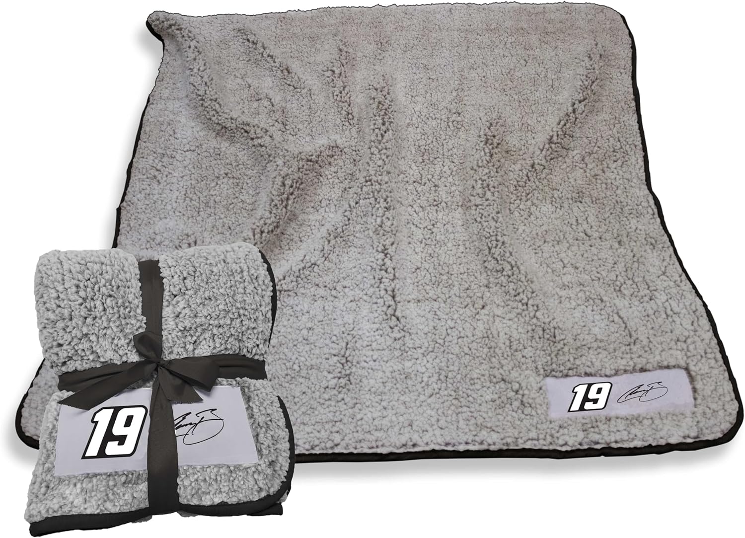 Logo Brands NASCAR Frosty Fleece Blanket – 50" x 60" | Color Trim | Fleece Material |Woven Patch