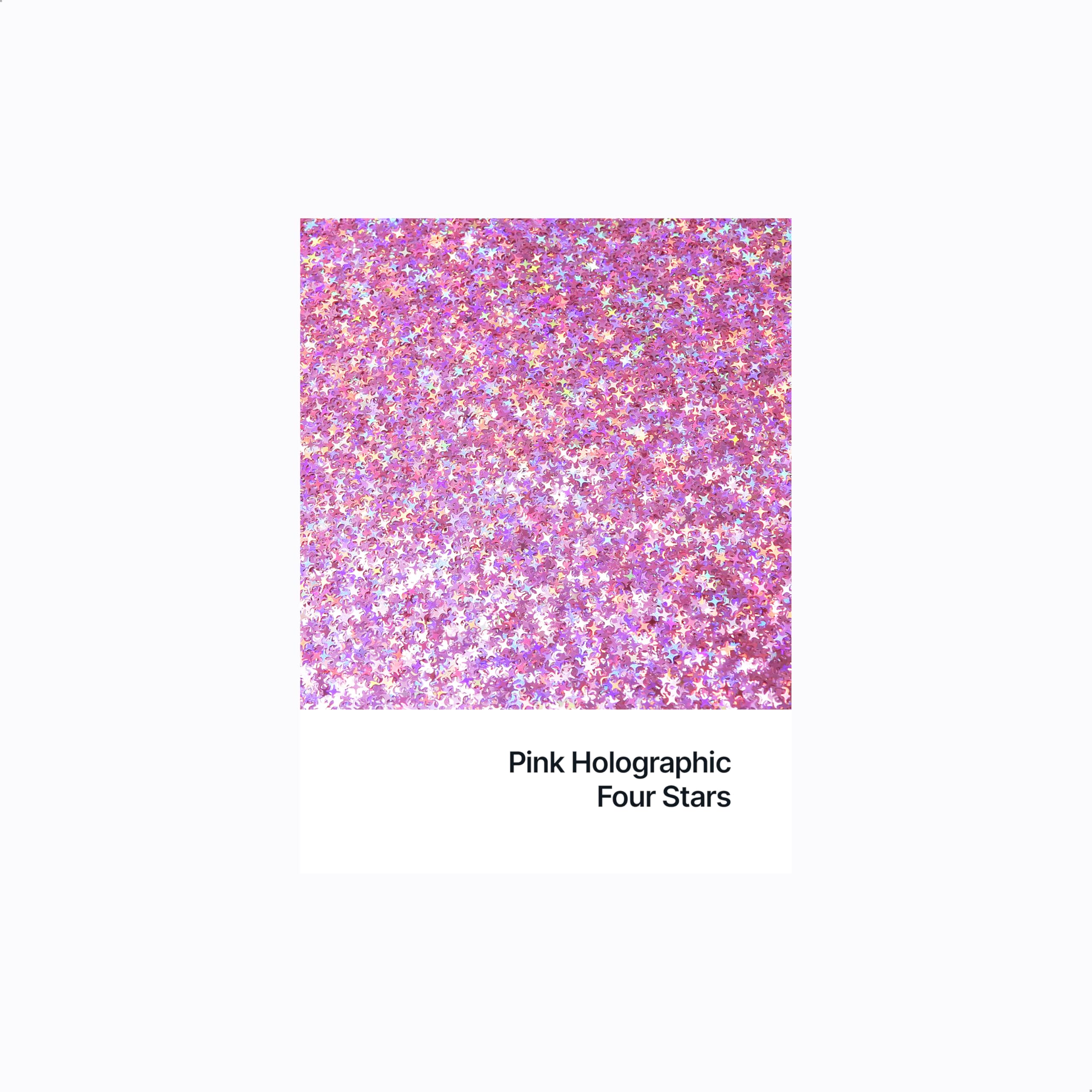 Hemway Craft Glitter Four Point Star Shape, 50g, Pink Holographic, Four Point Star - Pink Holographic, 50g / 1.8oz - Image 2