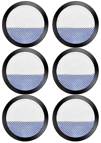 NEC190 Filters, 6 Pack Washable Replacement vacuum Filter, Tablenco vacuum Filter Compatible with Eureka RapidClean Pro Stick NEC180 NEC185 NEC186 NEC190 Vacuum Cleaner
