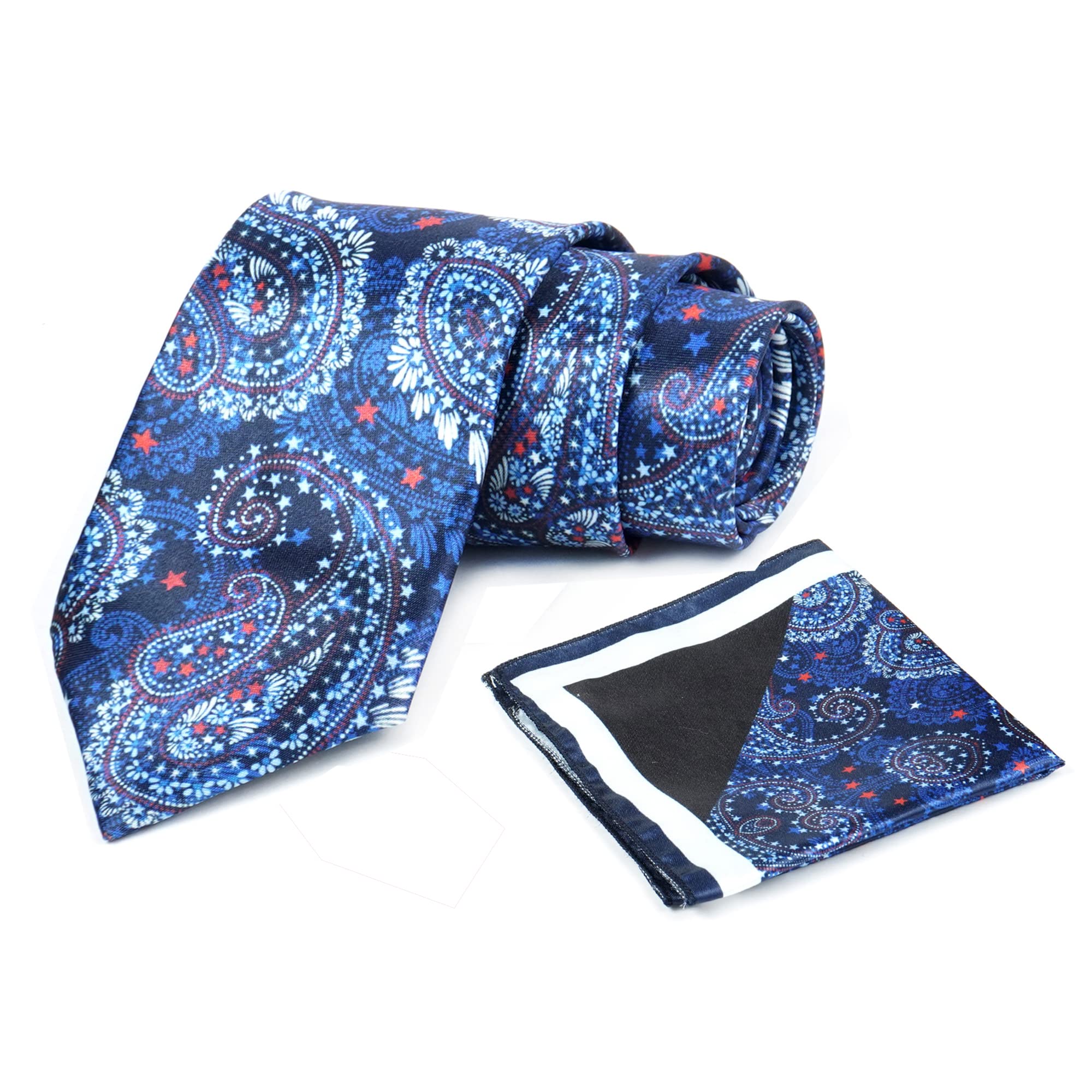 - Tie for Men – Micro Silk Neck Ties Set with Cufflinks Flower Pin, Pocket Square & Black Gift Box, Combo Necktie Sets for Office Wear, Formal Suits & Weddings (0, FDAXPN1)