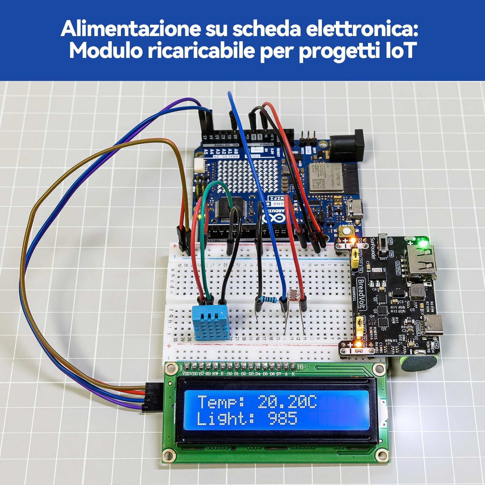 SunFounder Elite Explorer Kit con Originale Arduino Uno R4 WiFi, Conforme alla RoHS, Bluetooth IoT ESP32,IIC LCD1602 OLED,Super Starter Kit,Tutorial Online e Corsi Video per Principianti e Ingegneri