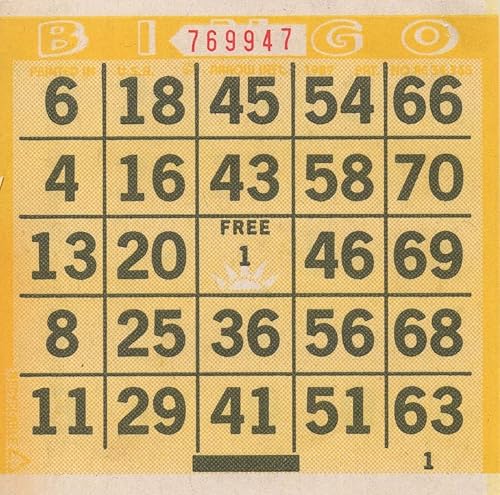 Tarjetas de papel de bingo - 1 tarjeta por hoja, 1000 hojas por paquete