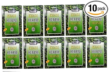 Khadi Pure Herbal Black Mehndi, 80 g (Pack of 10)