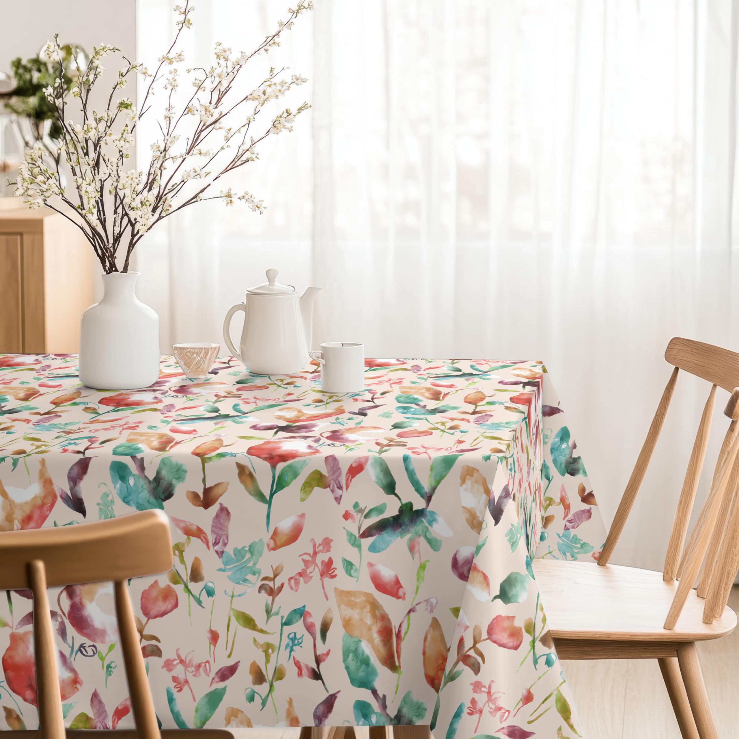 Martina Home Resin Tablecloth Watercolour Red 100 x 140 cm