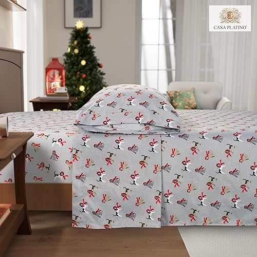 Miniatura 2 de Casa Platino Juego de sábanas y fundas de almohada, ultra suaves, tamaño Queen, transpirables, de microfibra cepillada, juego de sábanas