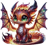 200-Piece Dragon Wooden Jigsaw Puzzle for Adults - Irregular Animal Shapes, Challenging Brain Teaser & Unique Christmas Gift
