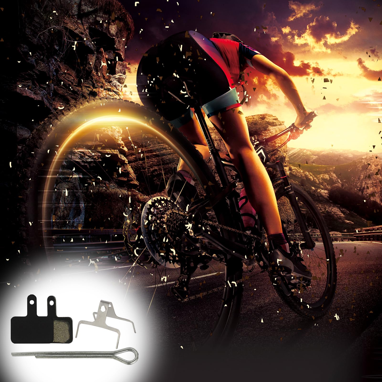 6 Pezzi Freno Pastiglie Freno a Disco in Ceramica per Shimano, Tektro, TRP, M575, M525, MT200, T615, M505, M495 Pastiglie di Ricambio per Bicicletta