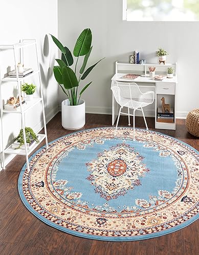 Vista 71 de Unique Loom Reza Collection- Alfombra, Polipropileno, Marrón Marrón/ marfil