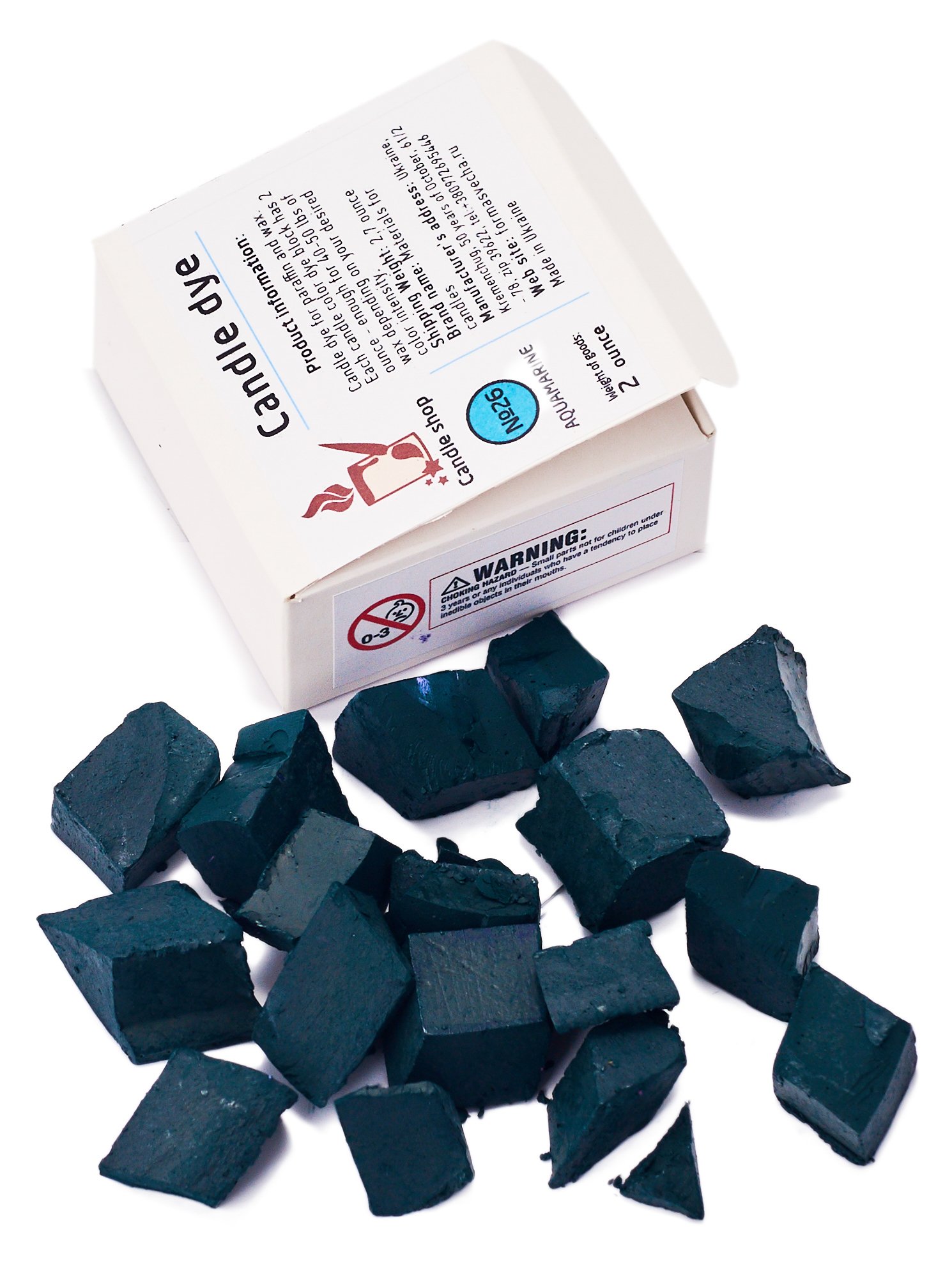 Candle Shop - Aquamarine Dye for 45 lb of Wax - Candle dye Chips for Making Candles - Candle Wax Dye