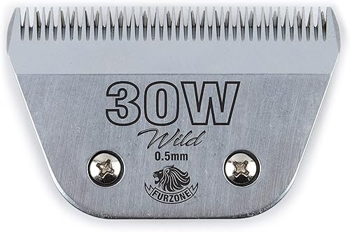 Hoja desmontable Tamaño 30 W hoja ancha 150 pulgadas, hecha de acero japonés extra duradero, compatible con la mayoría de los cortadores Andis,