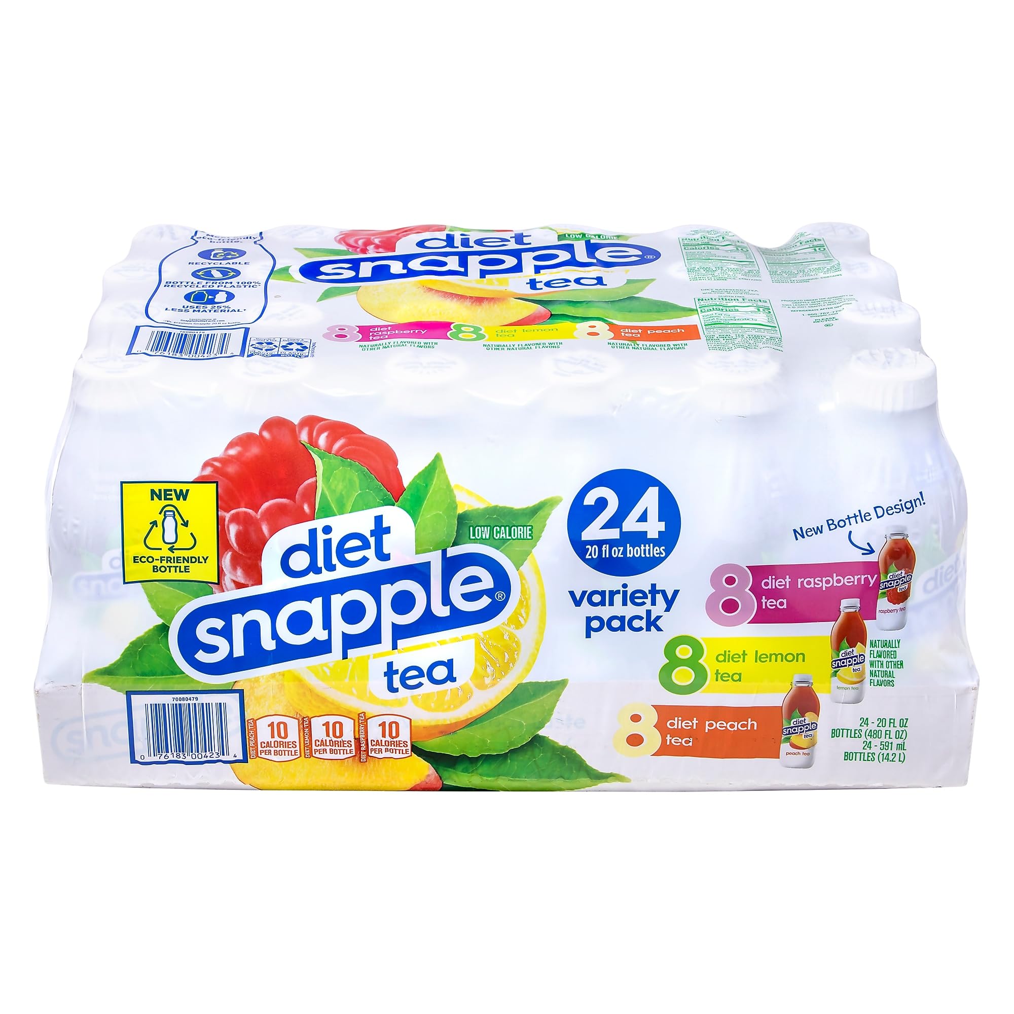 Diet Snapple Ice Tea Variety Pack 20oz. 24PK (220-02043)