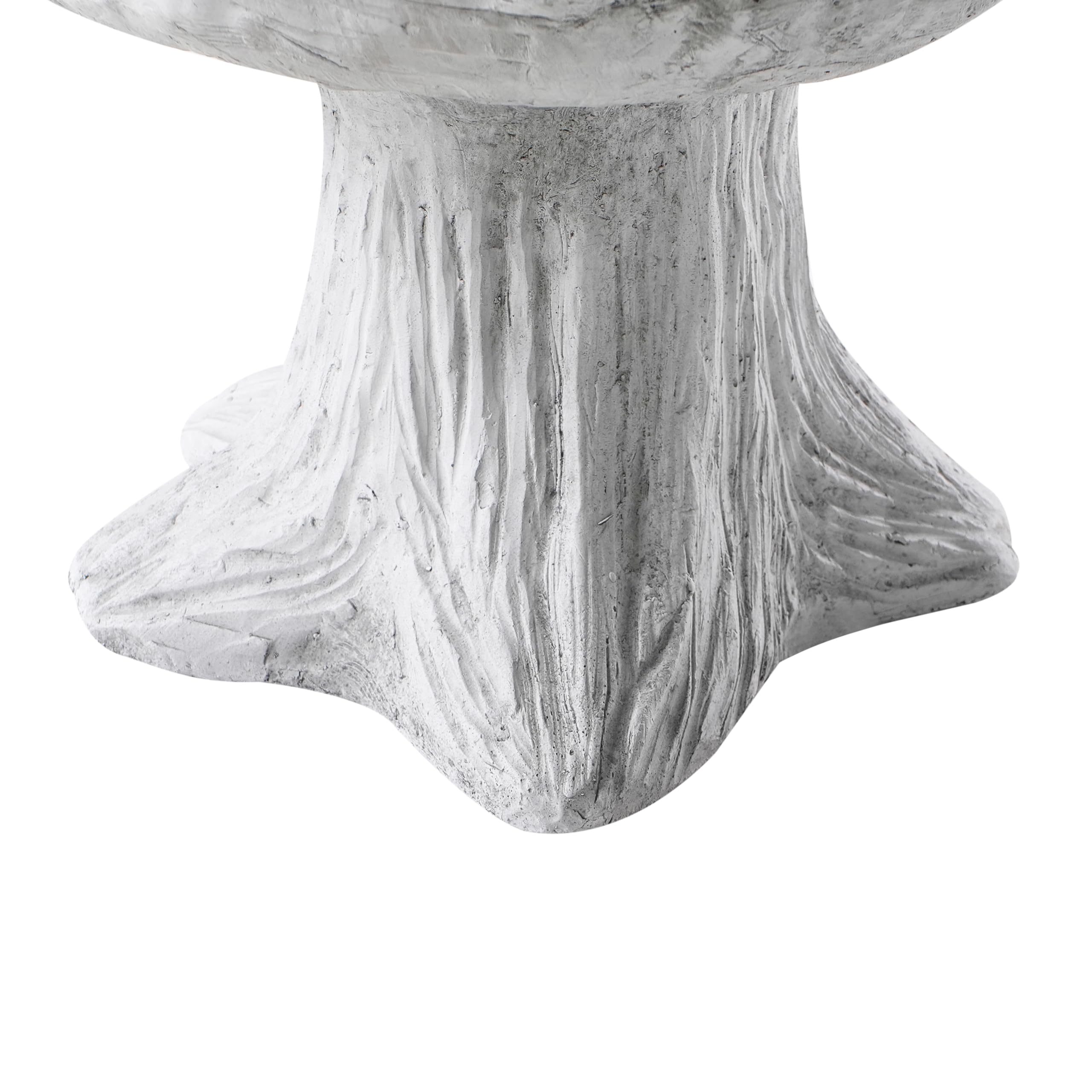 Beliani Bebedero para pájaros de jardín para exterior pileta mgo decorativo gris Jezza