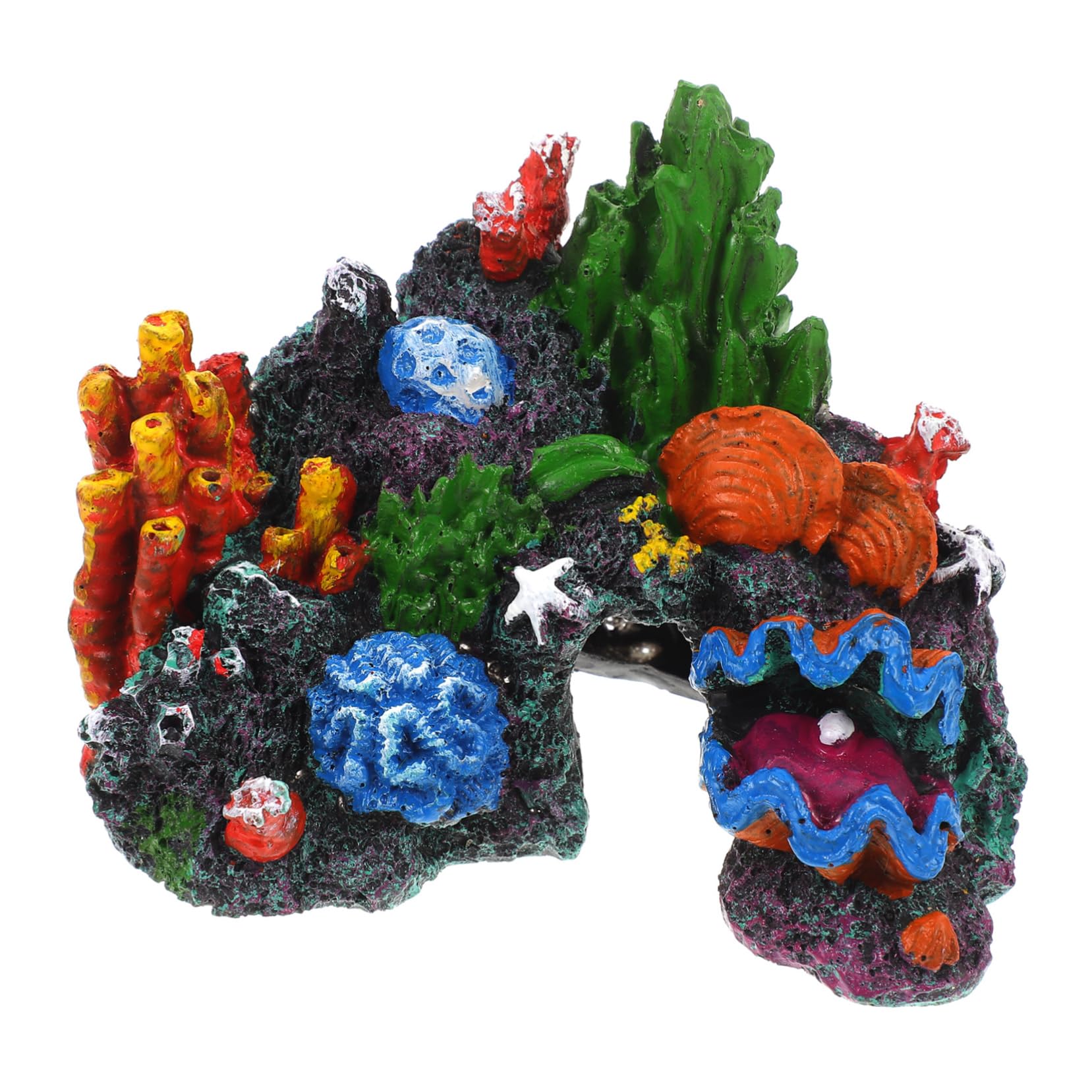 VANZACK 4piezas Adorno De Acuario De Coral Artificial Decoración para Peceras y Terrarios Simulación De Arrecife De Coral Accesorio De Paisajismo Acuático Resistente Larga Duración
