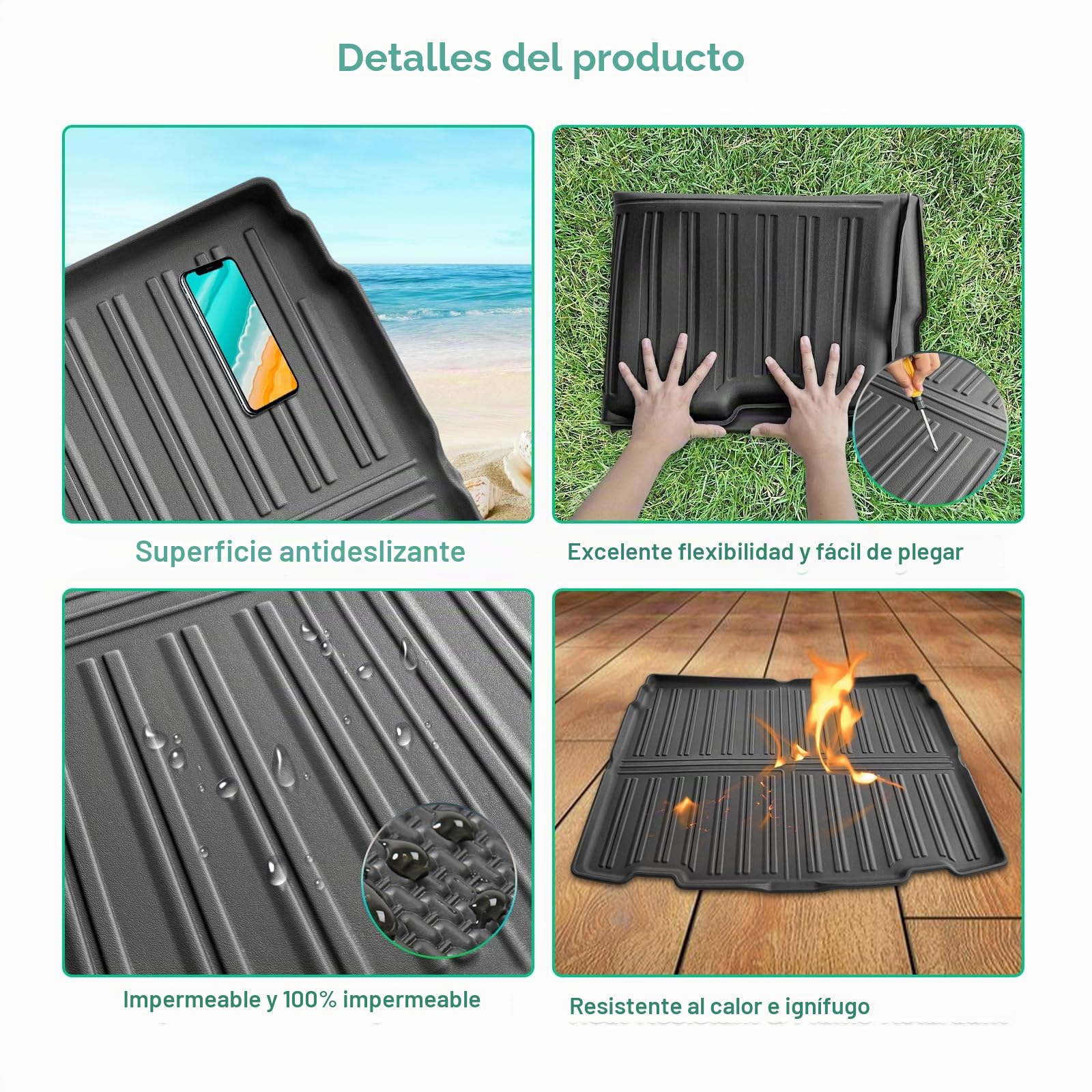 GAFAT Compatible con Toyota Yaris Cross/Hybrid 2021-2026 2027 Alfombrilla para Maletero, Fácil de Plegar, Facelift Yaris Cross Alfombrillas Goma TPE Todo Tipo de Clima Original Escaneo 3D (Superior)