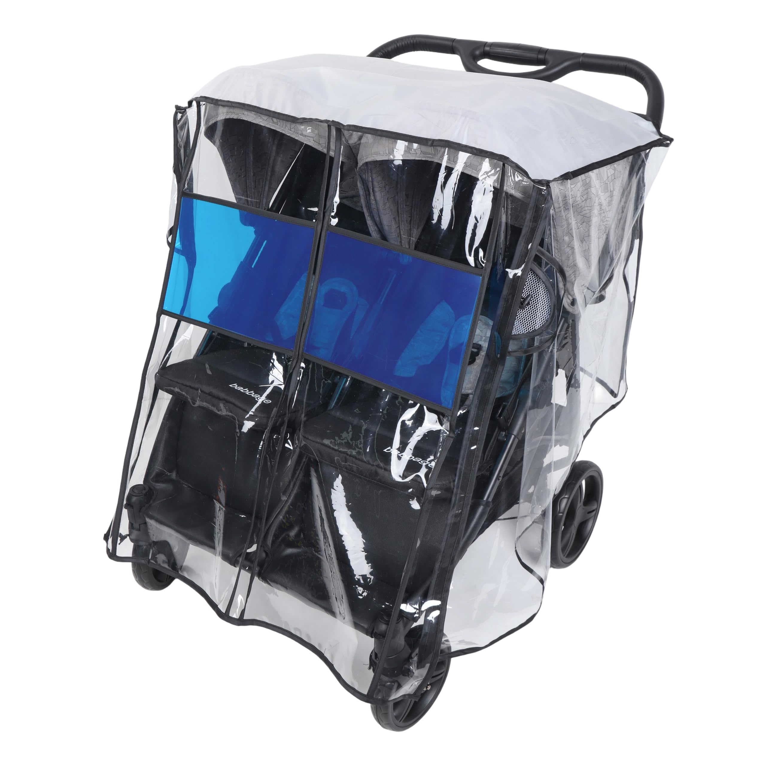 Orzbow Double Pram Rain Cover, Universal Twin Buggy Rain Cover, Clear Pro — image 1