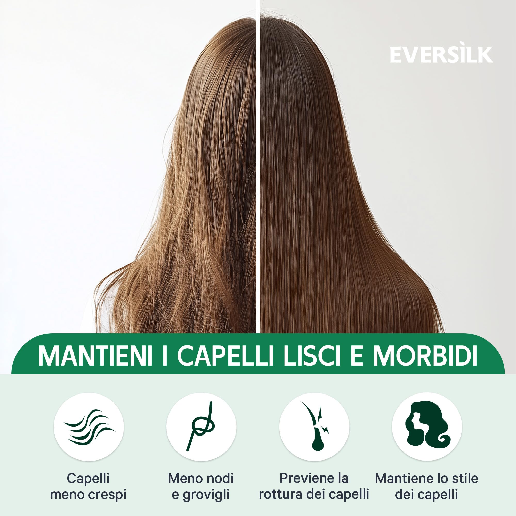 Federa per cuscino in seta per capelli e pelle: 100% Seta di gelso Naturale da 22 Momme - con cerniera nascosta doppia faccia - ipoallergenica certificata OEKO-TEX 1 Pezzo Grigio Champagne 50 x 80 cm