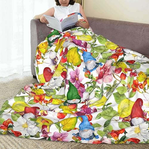 Miniatura 3 de Eitqtbea Manta de gnomos de Navidad para niños, manta de franela ligera, regalos para niños, niñas y adultos, 50 x 40 pulgadas