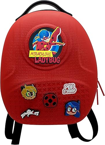 Miniatura 3 de Miraculous Mariquita - Bolsa impermeable con correas ajustables, Rojo -, Mariquita