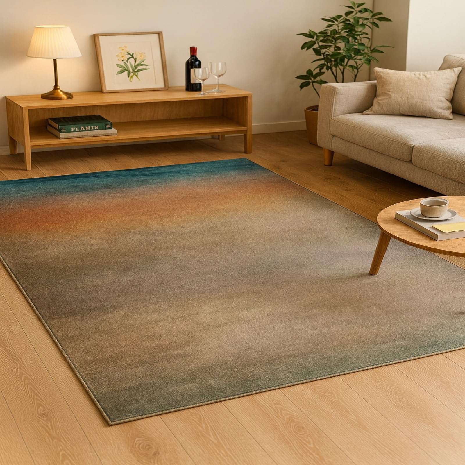 Tapis de chambre abstrait vintage pour une décoration de maison chaleureuse