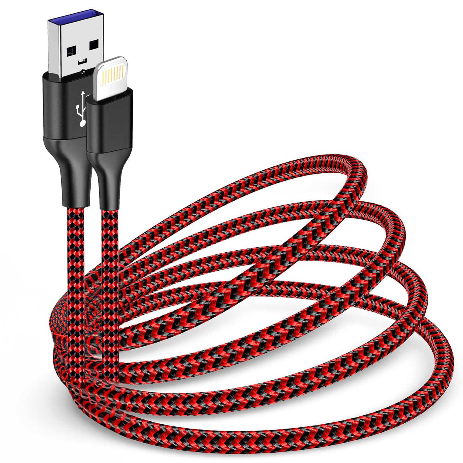 Amazon.com: AEAOA 3Pack MFi Certified iPhone Charger Cable 6ft