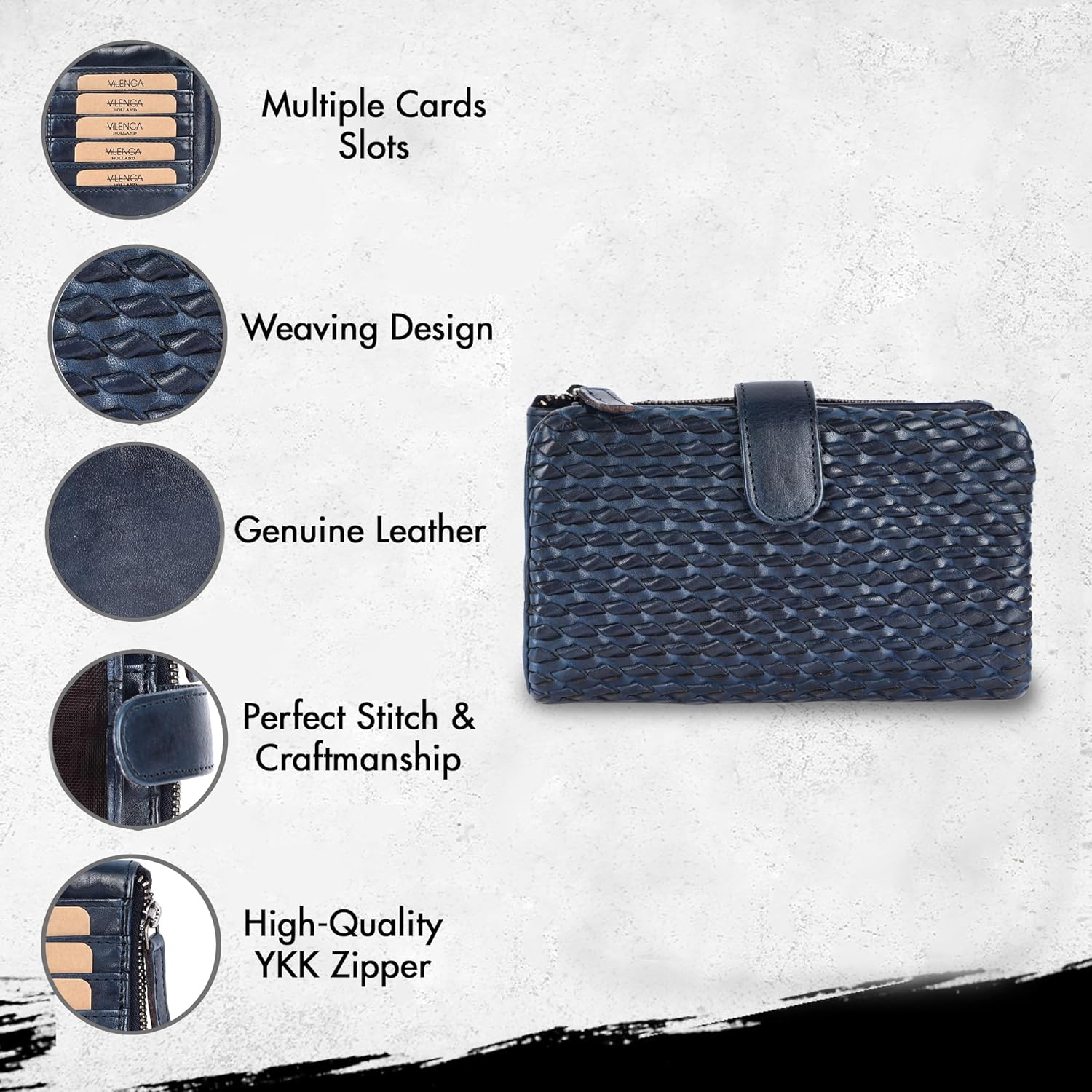 Leather Crossbody bag & Wallets for Women, Wallet for Ladies Zipper Coin Purse