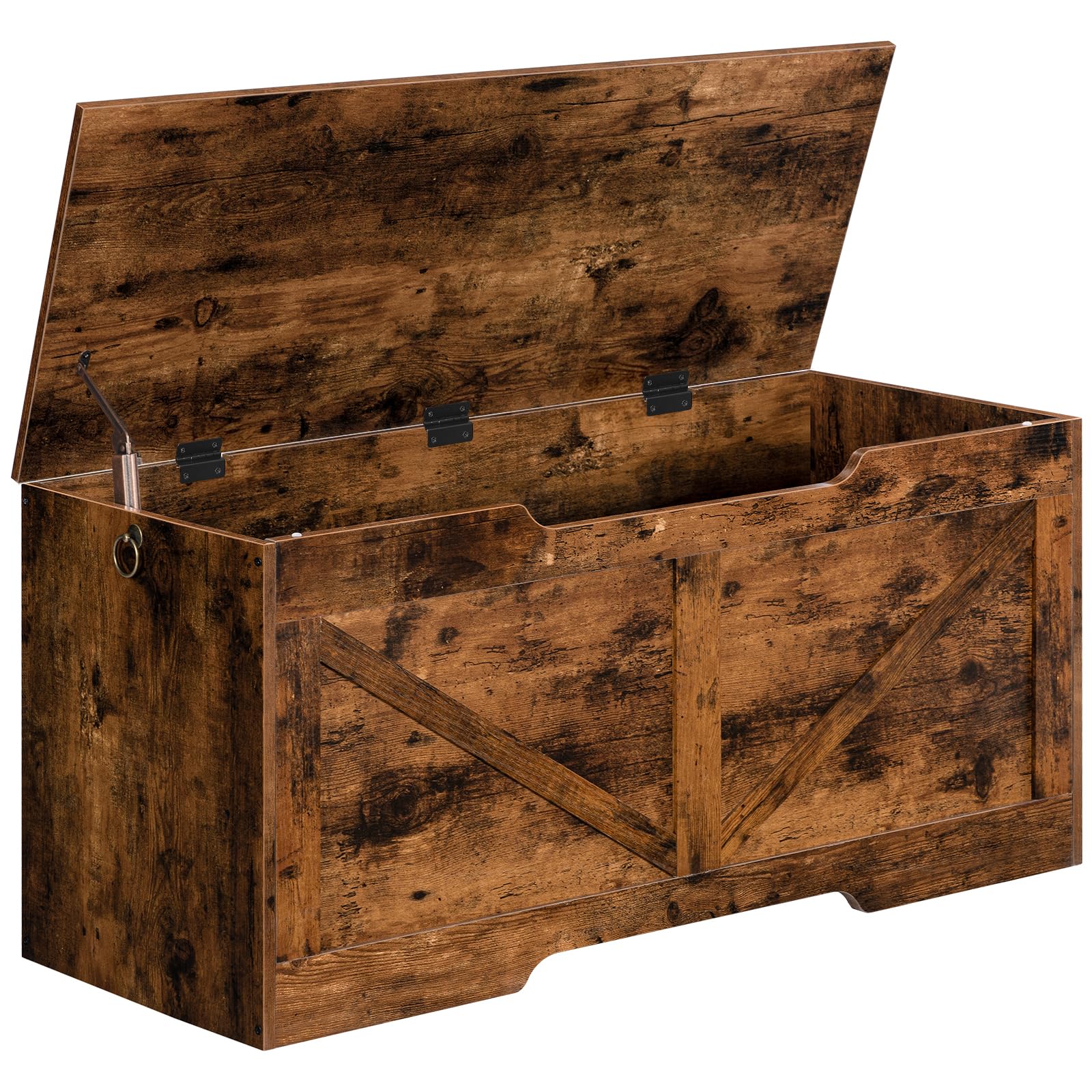 HOOBRO 39.4" Retro Wooden Storage Bench