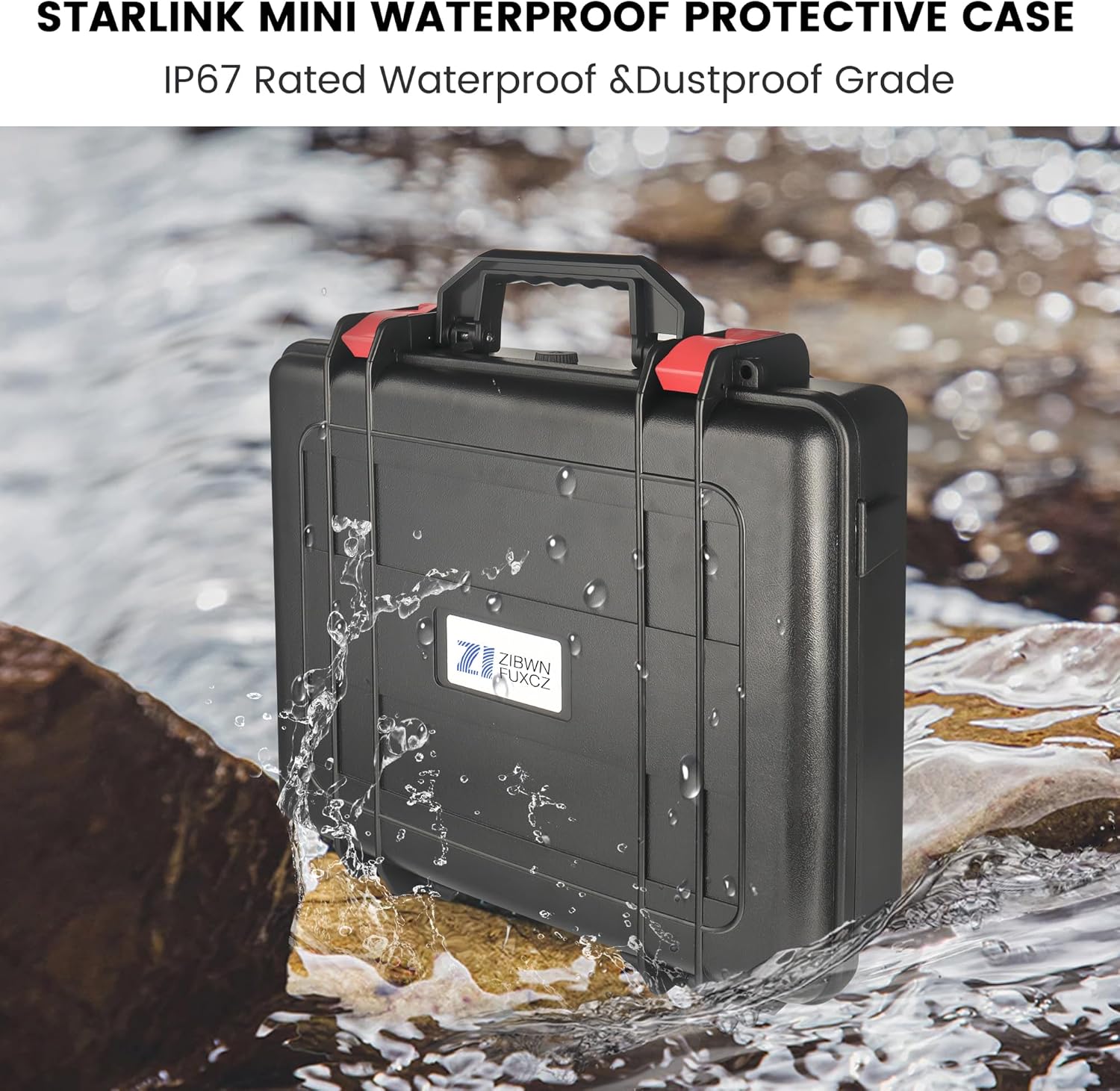 Hard Case for Starlink Mini,with Dual Layer Customizable Shock-Absorbing Foam Interior & Water Proof Grade IP67,Waterproof Travel Case Perfectly Protection of Starlink Mini Equipments